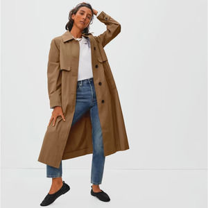 Everlane Long Mac Trench Coat Toasted Coconut